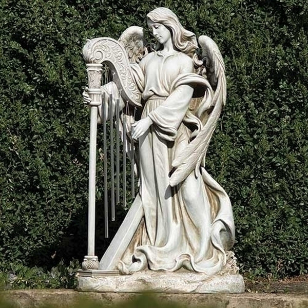 Angel With Chimes Garden Statue 33" High